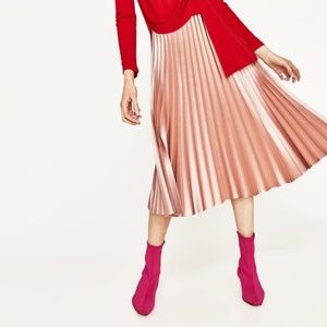 Zara Pleated Midi Skirt
